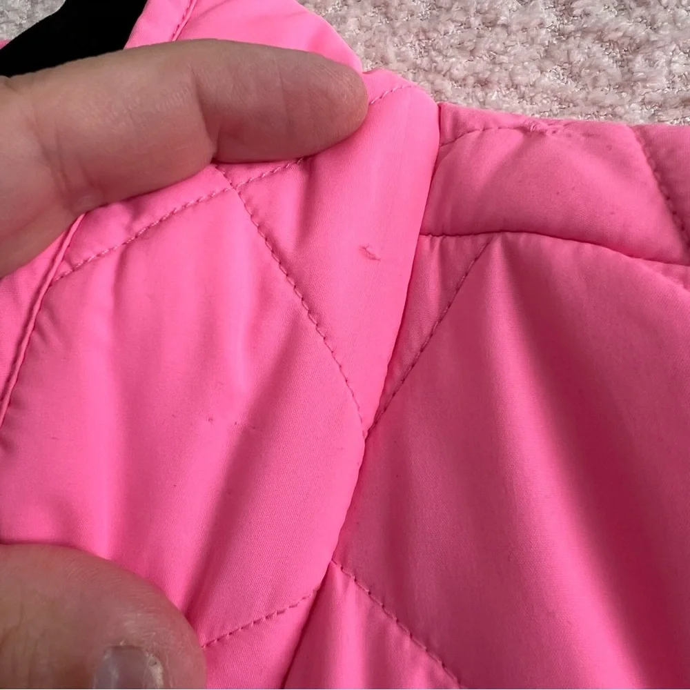 Crewcuts‎ Girls Kids Quilted Puffer Vest Bright Pink Zipper Size 12